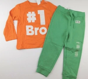 T-SHIRT & SWEATPANTS--GAP--Baby Boy 2 Pc Set--SIZE 18-24M--BRAND NEW - Picture 1 of 4