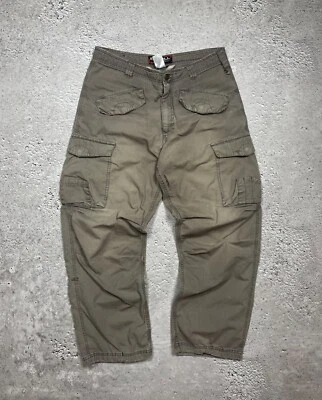 Pantalones cargo holgados descoloridos O’Neill pierna ancha utilitarios ropa de trabajo militar look Foto 1 de 4
