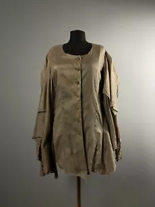 Rare Rundholz Womens Brown Lagenlook Asymmetric Freaky Tunic Dress Cardigan Sz M - Picture 1 of 10