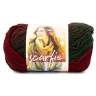 3 Pack Lion Brand Scarfie Yarn-Deep Red/Dark Green 826-246F