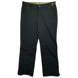 Womens Oakley Pants 4 Black Track Pants Stretch Ski Outdoor Embroidered Pockets - Picture 1 of 11