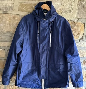 LACOSTE Mens Designer Lightweight Hooded Jacket RARE Blue Croc Sx XL Coat - Picture 1 of 6