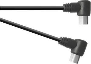 Aerial 2.0 m BLACK Tv Cable Lead Extension Cable M To M Right Angle Coaxial - Picture 1 of 1