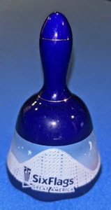 Sei bandiere Great America souvenir blu scuro campana American Eagle montagne russe - Foto 1 di 10