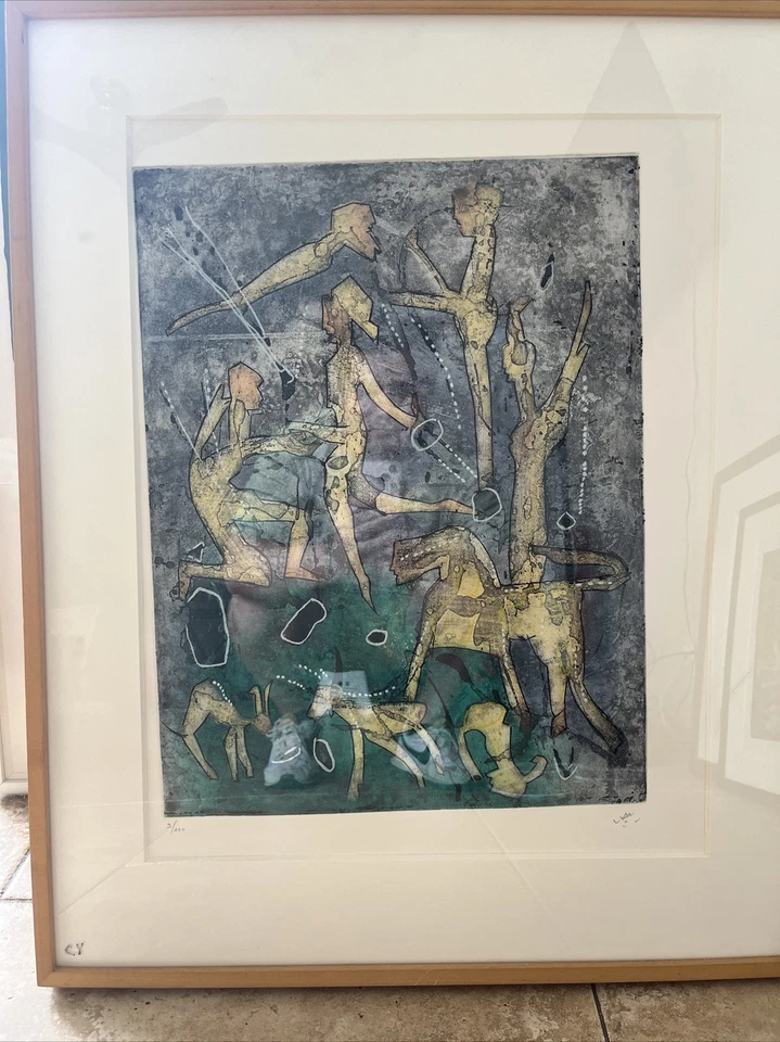 Roberto Matta "Sin título (centauros surtidos)" grabado y aguatinta firmados a mano Foto 1 de 1