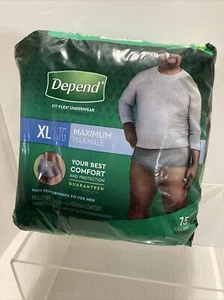 Ropa interior para hombre Depend, ajuste de alto rendimiento, XL, máximo, 15 unidades - Imagen 1 de 1