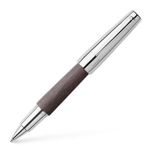 Faber-Castell E-Motion Rollerball in Wood & Chrome Black - NEW in Box - Germany