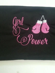 Handcrafted headband for Women's embroidery designs girl power Black 20" - Picture 1 of 9