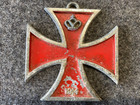 Vintage 1960's Large Metal Surfer's Cross