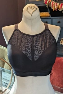 NEW VICTORIA'S SECRET 34D BLACK WIRELESS CROSS-BACK SPORTS BRA - Picture 1 of 13