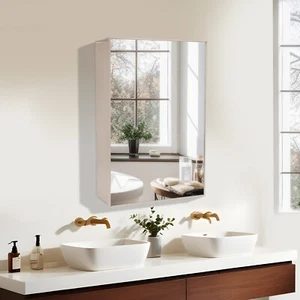 21.2" Bathroom Wall Mounted Medicine Cabinet Mirror Storage Organizer Shelves - Picture 1 of 9