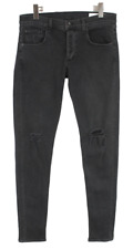RAG & BONE Skinny Leg Jeans Men's W33 Ripped Distressed Button Fly Dark Denim