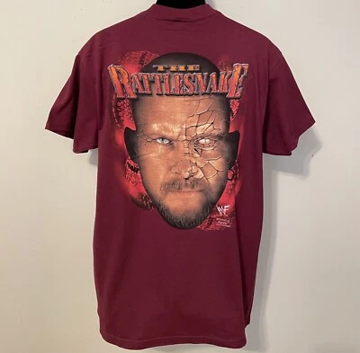 Vintage 1998 WWF STONE COLD STEVE AUSTIN *RATTLESNAKE* T-Shirt NEW Old Stock LGE - Image 1 of 4