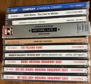 Movie soundtrack lot of 10 CDs - Mame, Pajama Game, Anything Goes, more     #610 - Picture 1 of 4