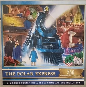 Master Pieces 550 PC The Polar Express Jigsaw Puzzle Bonus Poster NEW Sealed - Picture 1 of 5