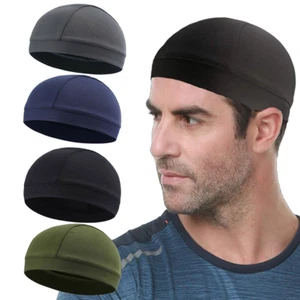 Skull Cap Helmet Liner Sweat Wicking Cooling Running Cycling Hat for Men Women - Picture 1 of 20