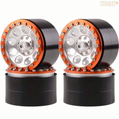 Aro de roda Beadlock 2,2" prata para RC AXIAL HPI HSP Traxxas Tamiya 1/10 Crawler - Imagem 1 de 4