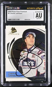 2004 Press Pass Premium #4 Jimmie Johnson Autograph CGC AU x JSA 9 - Picture 1 of 2