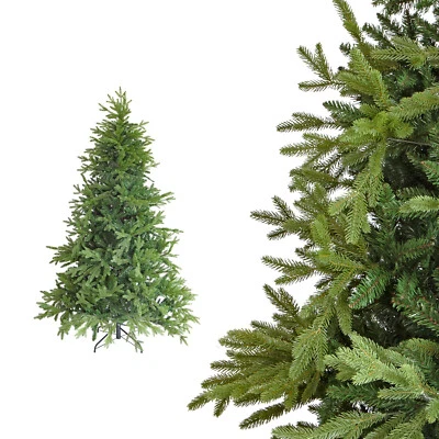 Albero di Natale Extra Folto in PVC Realistico Facile Montaggio con Base Stabile - Immagine 1 di 4