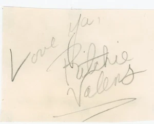 Ritchie Valens - signierte Seite (selten) - Bild 1 von 1