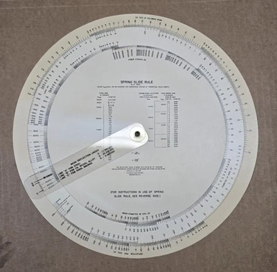 Vtg RARE US NAVAL GUN Factory 1939 SPRING Circular Slide Rule 13” SK. No. 79596 - Image 1 of 4