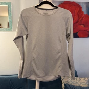Patagonia Shirt Womens M Gray Capilene Midweight Pullover Crew Neck - Picture 1 of 10