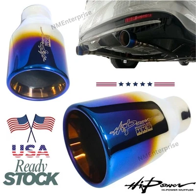 Nuevo Silenciador Trasero Coche 3.5" HKS Punta Redonda Acero Inoxidable Tubo de Escape Accesorios Foto 1 de 4