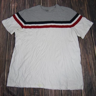 Camisa Foundry Supply Para Hombres 2XLT Gris Blanco Rojo Azul Rayas Informal Algodón Camiseta Foto 1 de 4