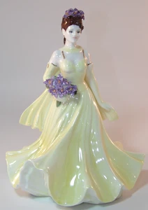 Estatuilla Coalport 8 1/2" Edición Limitada Flor Damas Colección Querido Iris Excelente - Imagen 1 de 8