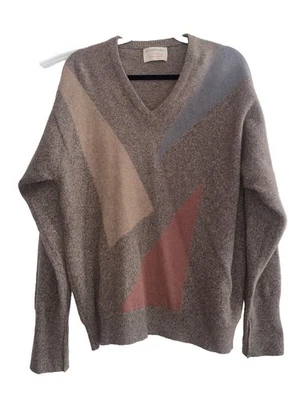 Minklama made in Scotland Men's V-Neck Sweater size S/no size tag Mink Fur Wool - Image 1 of 4