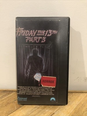Friday The 13th Part 3 (1982) - 1983 VHS - Rental Store Hard Ca Copy - Paramount Foto 1 de 4