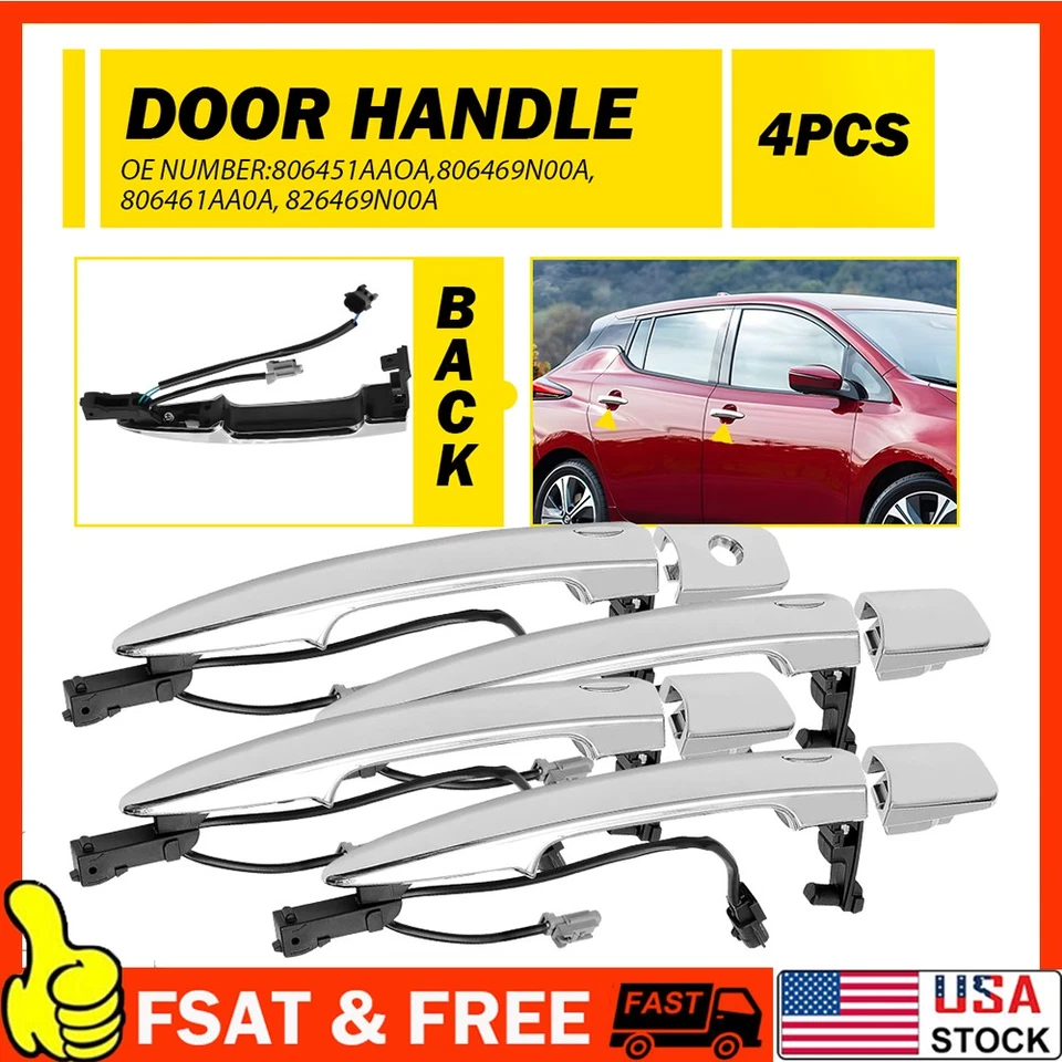 Manija de puerta delantera trasera para Nissan Sentra LEAF 2013-2019 2009-2013 Máxima Murano Foto 1 de 4