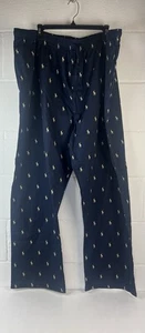 Polo Ralph Lauren Pyjamahose Herren Größe 2XL marineblau Allover-Pony-Druck neu ohne Etikett - Bild 1 von 5