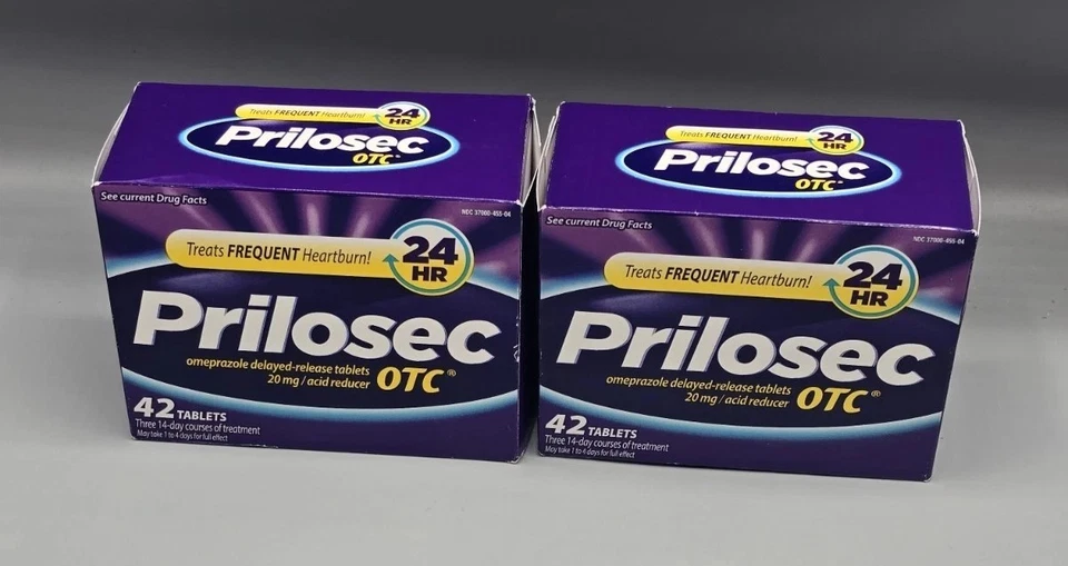 Prilosec OTC 42 unidades 2 cajas (84 tabletas) - reductor de ácido de 20 mg - caducidad 2/26 - sellado Foto 1 de 1