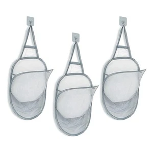 Cesta de lavandería colgante de malla plegable de 3 piezas de lino sucio8887 - Imagen 1 de 6
