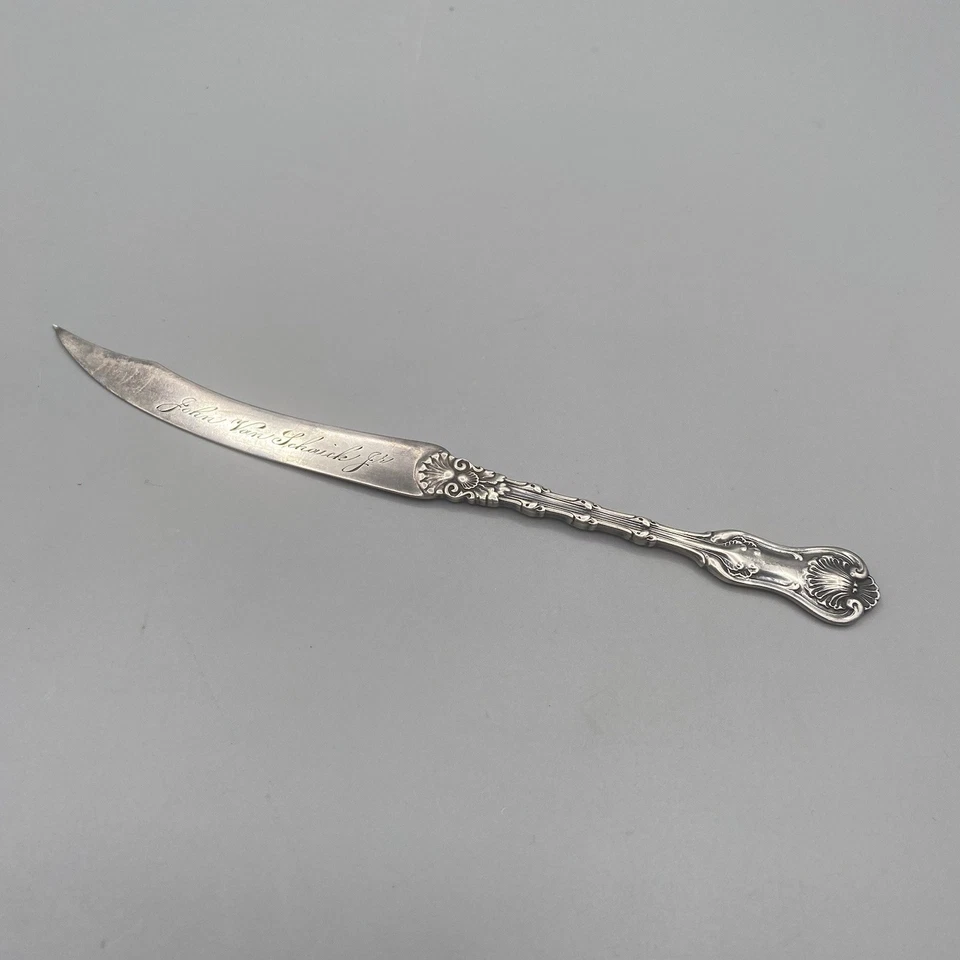 Cortador de papel Whiting Imperial Queen plata esterlina 5,75" abrecartas 13 g nombre Foto 1 de 4