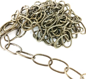 2 Pack 10 feet Total 20ft No.10 Hanging Lamp Chandelier Chain Antique Finish - Picture 1 of 10