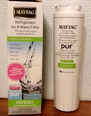 Nuevo GENUINO Maytag REEMPLAZO Refrigerador Filtro de Agua Hielo UKF8001 OEM Filtro Foto 1 de 4