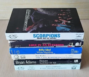 LOT 6 CLASSIC ROCK SINGLES on cassettes BILLY IDOL , Scorpions, BAD COMPANY ex - Picture 1 of 10