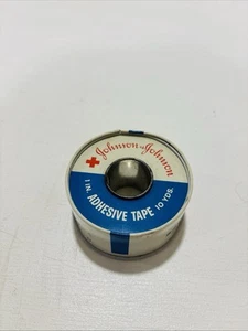 c1960s Johnson & Johnson Red Cross Medical Adhesive Tape First Aid Vintage - Picture 1 of 2