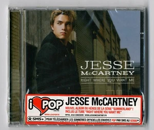 CD ★ JESSE McCARTNEY - RIGHT WHERE YOU WANT ME ★ ALBUM NEUF SOUS BLISTER SEALED - Picture 1 of 2