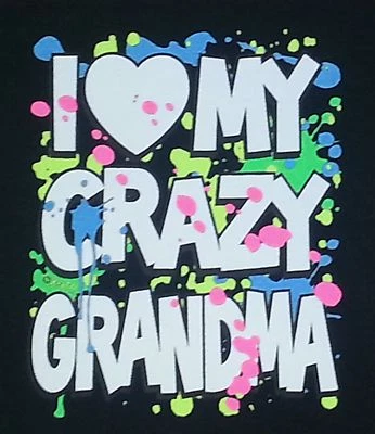 Я люблю мою сумасшедшую бабушку молодежи детей ясельного возраста размер футболка от 6 месяцев до 18-20 лучший - Изображение 1 из 4