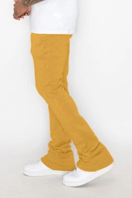 Victorious Men's Essential Flared Stacked Athletic Fleece Sweat Pants  FL94 - Image 1 of 2