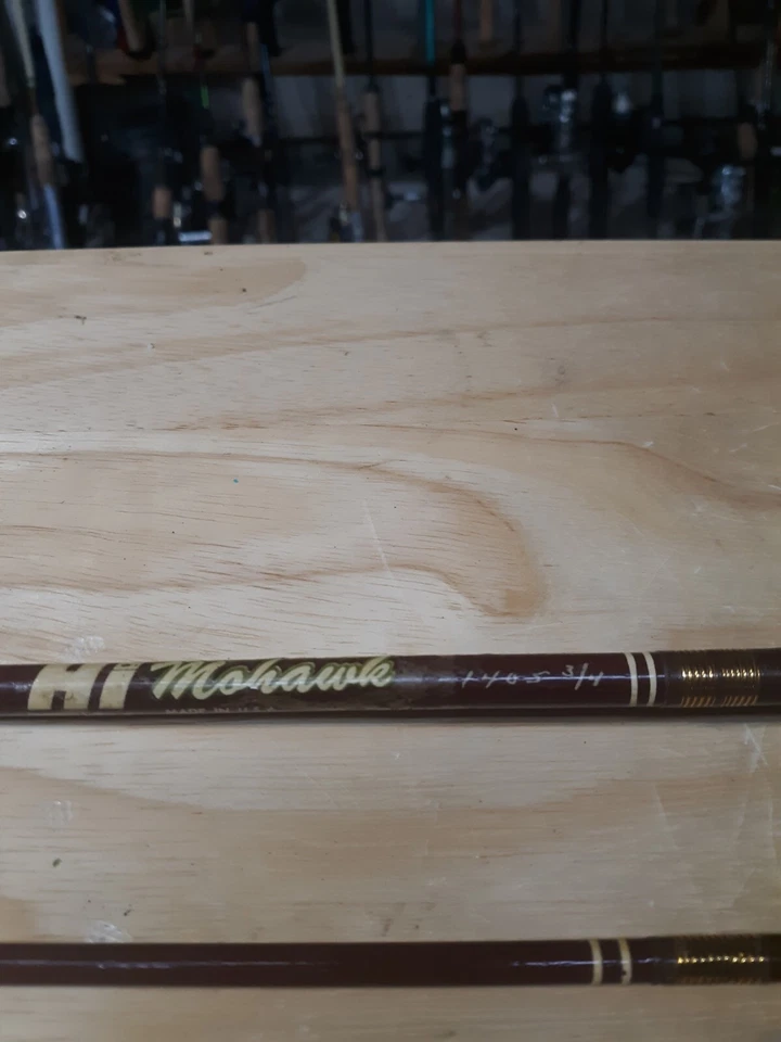 Varilla giratoria de fibra de vidrio vintage HI Horrocks-Ibbotson MOHAWK 5'9", 2 piezas Foto 1 de 4