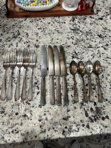 Vintage Wm Rogers Silverplate 1936 Ivanhoe Pattern 13pc Flatware - Picture 1 of 7