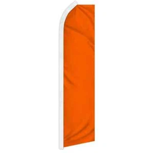 Orange Swooper Flutter Feather Advertising Blank Solid Color Banner Flag - Picture 1 of 6