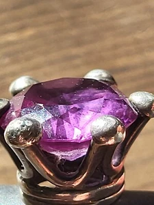 Large Purple Topaz Sterling Ring Size 6.75 Brilliant Cut 7.9g Statement 13.7mm - Picture 1 of 19