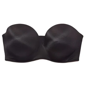 CACIQUE Strapless Black Bra Size 38F - Picture 1 of 7