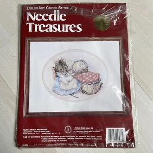 Beatrix Potter Hunca Munca & Babies Cross Stitch Kit Needle Treasures Open 02578 - Picture 1 of 5