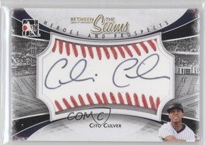 2011 ITG Heroes and Prospects Between the Seams Red Stitch /30 Cito Culver Auto